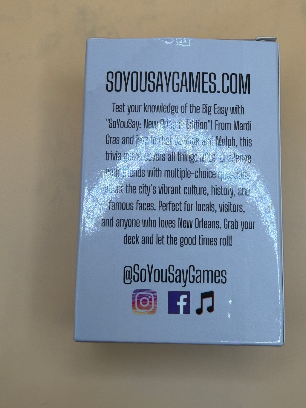 New Orleans Trivia Card Game