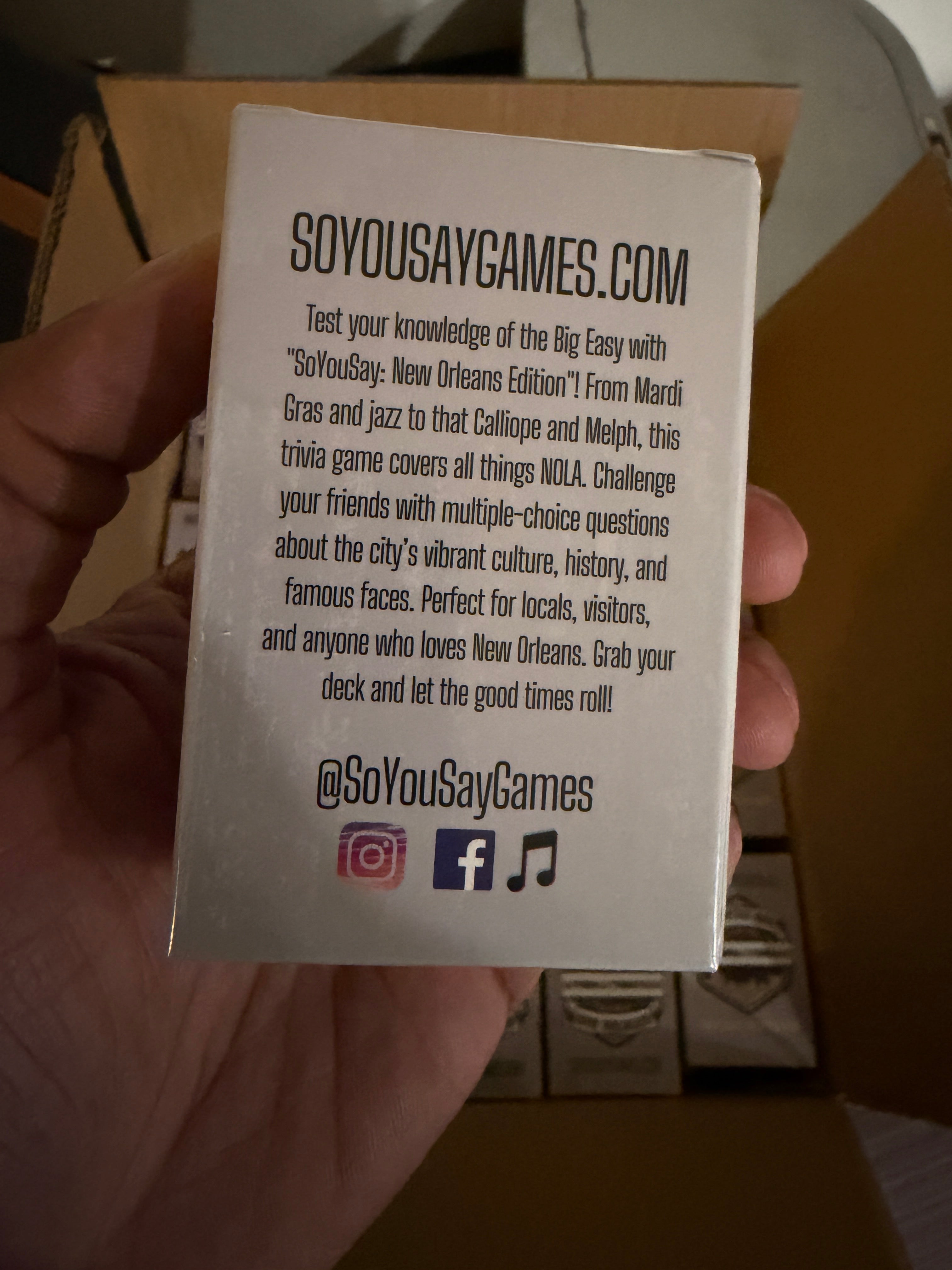 New Orleans Trivia Card Game