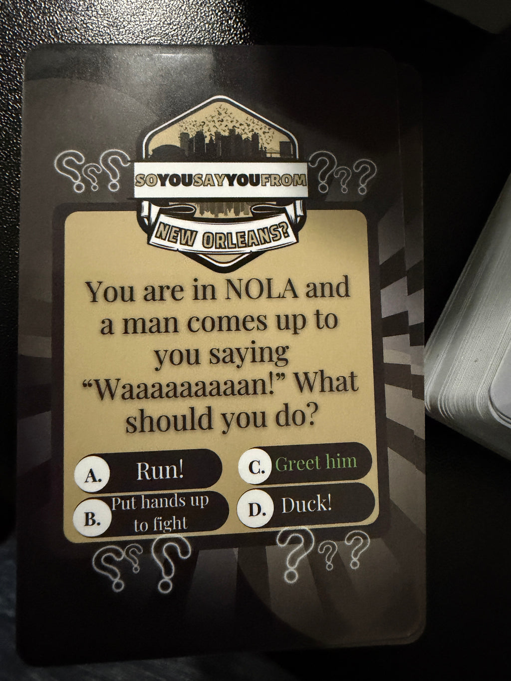 New Orleans Trivia Card Game