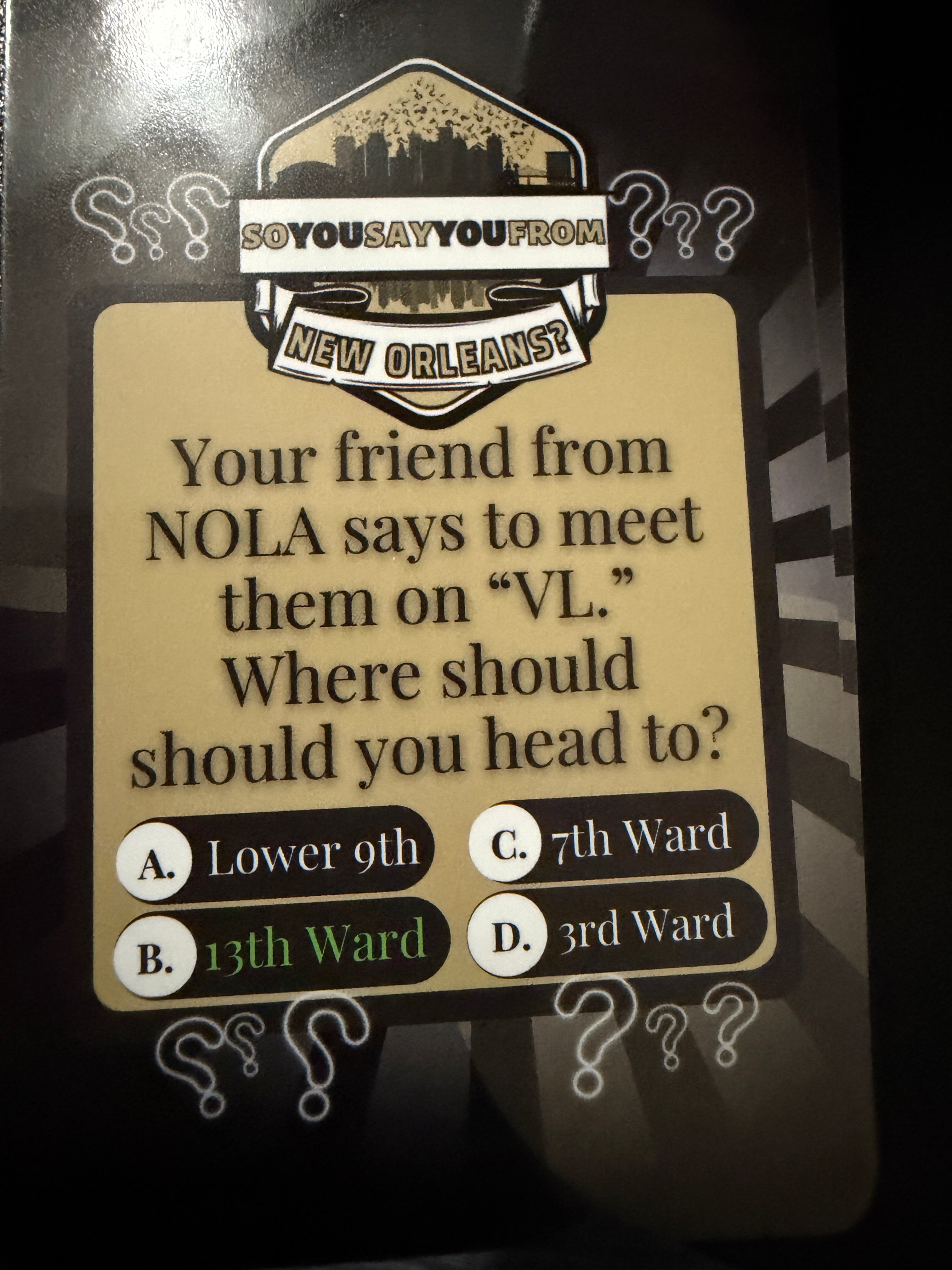 New Orleans Trivia Card Game